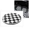 eMagTech 4PCS Car Coasters Grid Pattern Auto Cup Holder Insert