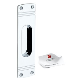 Beschläge Hamburg Art Deco SM 216-820 MPC Sliding Door Fitting for Sliding Doors with Handle Shell, Polished Chrome, Pack of 1