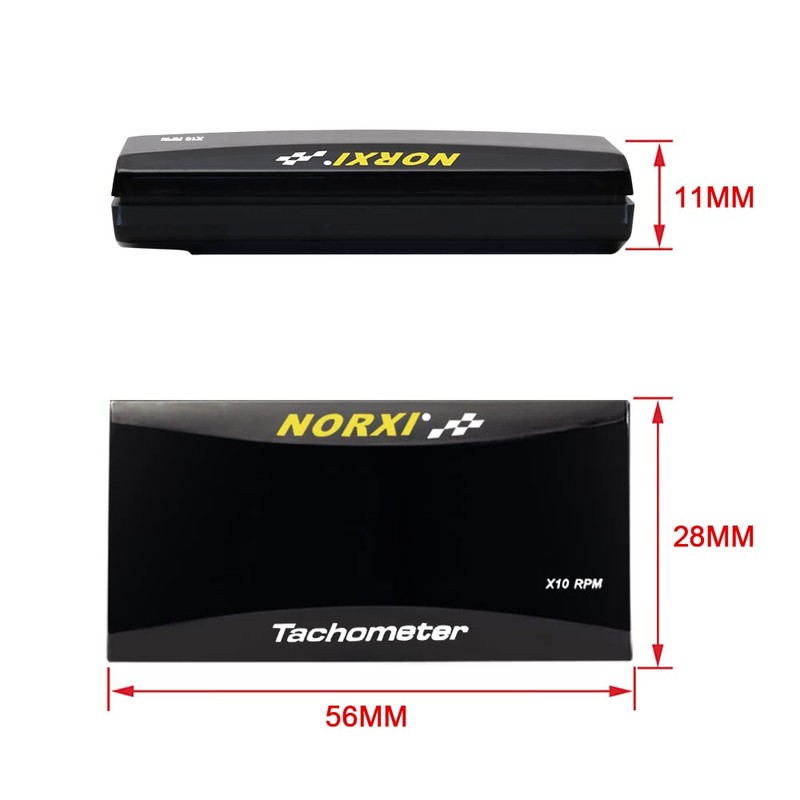 NORXI Universal Tachometer RPM Meter Motorcycle Car Gauge Waterproof Electronic