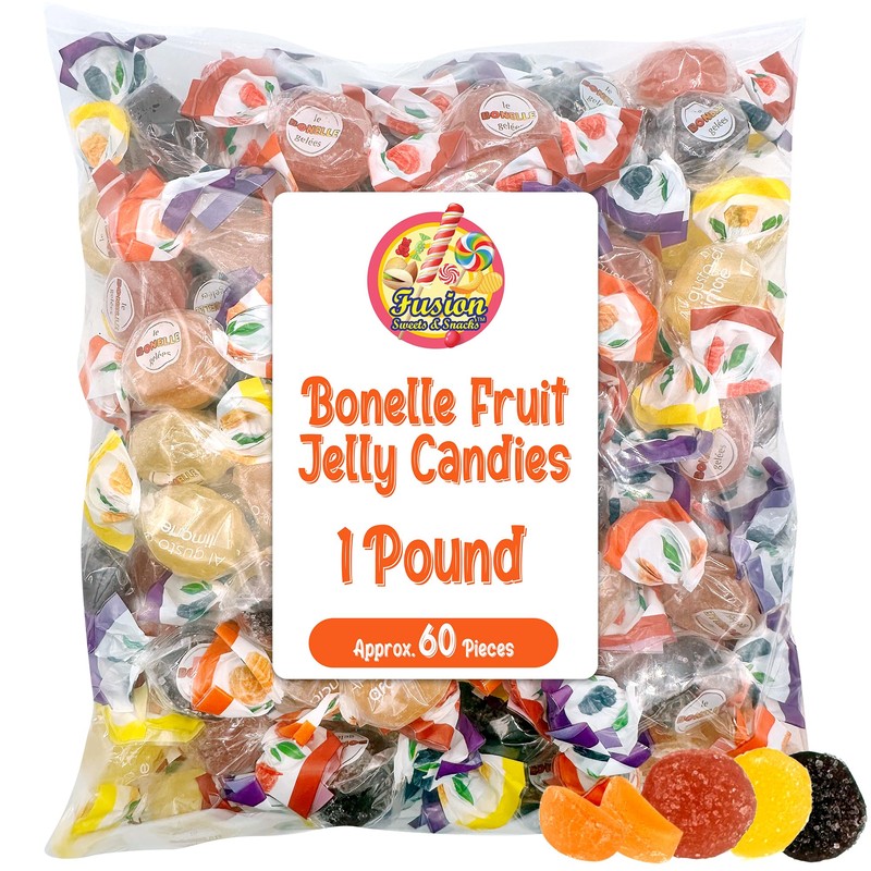 Bonelle Italian Fruit Jelly Candy - 1 Pound Bulk Bag