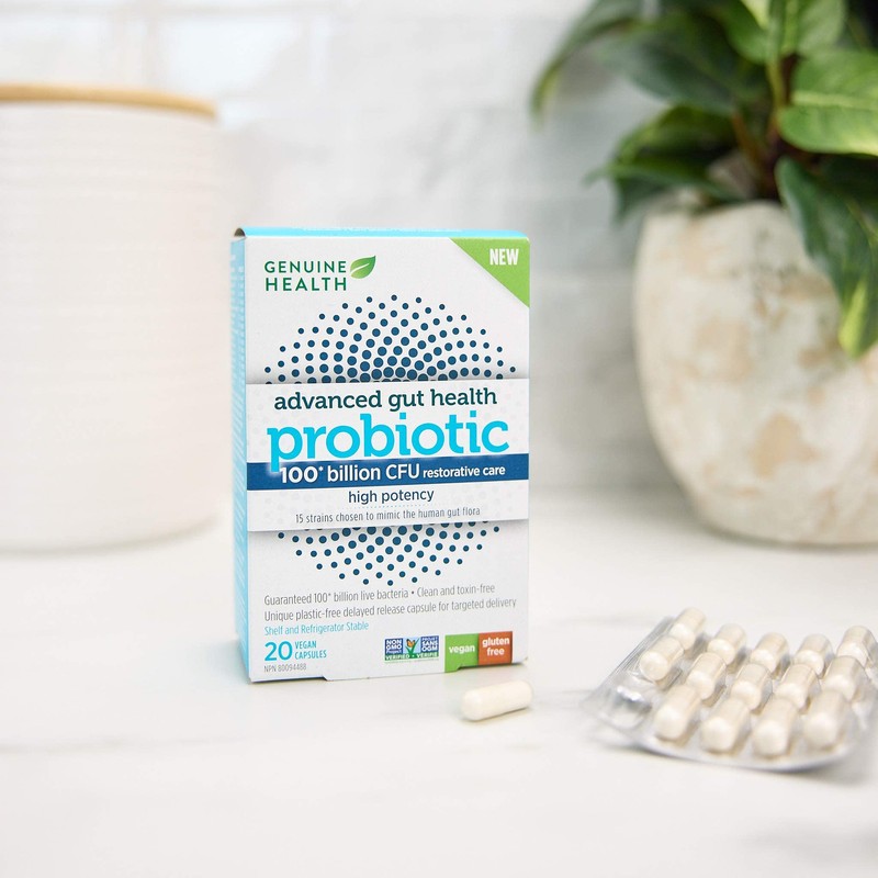 Genuine Health Advanced Gut Health Extra-Strength Probiotic, 20 count, 100