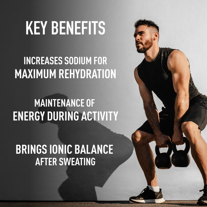 Organika Electrolytes Extra-Strength Powder- Unflavoured- High in Sodium for Sports