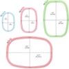 4 Pieces Plastic Embroidery Hoops Square Cross Stitch Hoops for