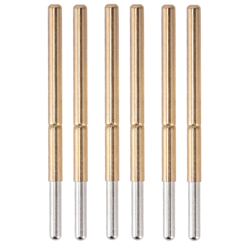 100PCS Spring Test Contact Probes Brass Stainless Steel Round Head