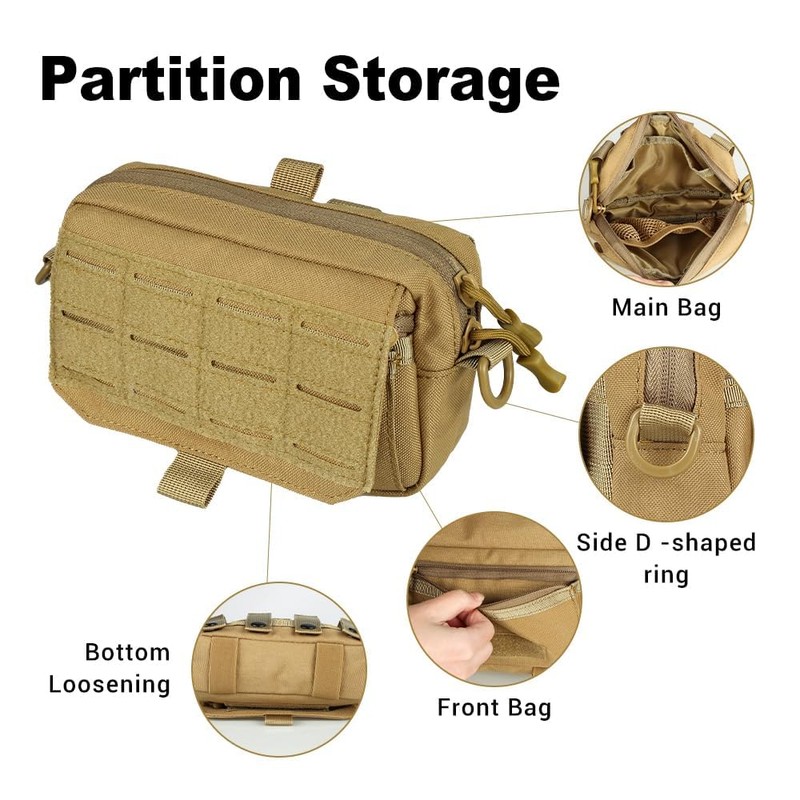 Tactical Molle Pouch, 1000D Nylon Waterproof Utility Tool Pouch Gadget