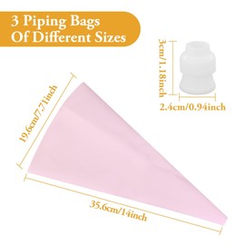 Set of 11 cream piping bag nozzles, 5 nozzles for piping bags, 3 piping bags, piping bag set, for cupcake puffs filling cream jam, 1 adapter, 2 cleaning brushes