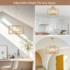 peskoe Gold Chandelier Modern Geometric 6-Light, Farmhouse Dining Room Light
