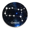 Round Gemini Constellation Glossy Coaster - Unique, Novelty Zodiac Sign/Astrology