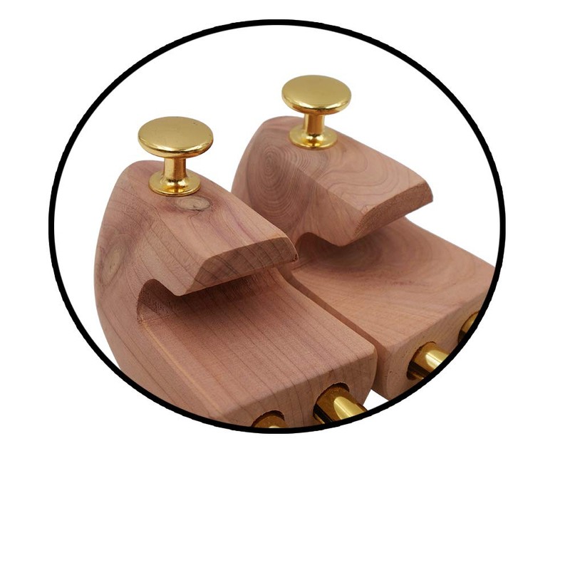 kilocircle Men's Red Cedar Shoe Tree with Twin Tubes 2PKS,