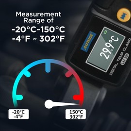 AUTOOL Digital Thermometer HVAC,Pipe Clamp Thermometer for Heating and Cooling Systems, Digital Temperature Clamp HVAC for in-Pipe Measurements, Waveform Display