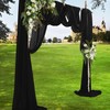 VACVELT Wedding Arch Draping Fabric - Black Chiffon, 1 Panel