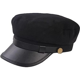 DROGIA Student Hat, Classical Hat, Black, Simple Fashion, Astringent Fashionable Hat, 21.7 inches (55 cm)