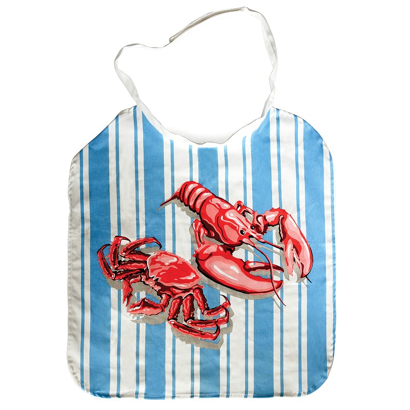 Norpro Seafood Bib, One-Size (Set of 2), Blue/White/Red