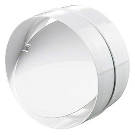 Fantronix Connector with Backdraught Shutter 200mm - 8 inch Non-Return Damper Flap to Connect Duct Pipe or Flexible Ducting Hose