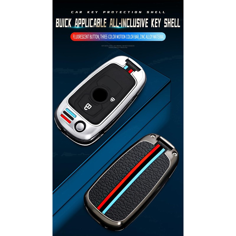 TECART Flip Key Car Key Case Cover Fits Buick Verano