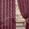 2 Panels Christmas Vintage Lace Curtains 52 x 63 Inch