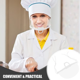 HOLIDYOYO Clear Mouths Mask 20pcs Anti-fog Faces Mouths Shield Reusable Spit Guard Faces Covering Washable Catering Mask for Restaurant Kitchen BBQ