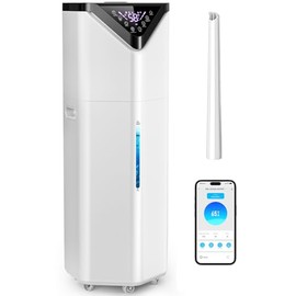 5Gal Smart Humidifier Large Room up to 2800ft², 1000mL/h, APP & Remote Control, 180° Auto Rotating Nozzle, 24H Timer, 60H Supersized Cool Mist Humidifiers for Whole House Home Office Plants
