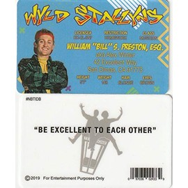 Signs 4 Fun NBTIDB Bill Preston - Alex Winter ID, Blue