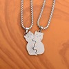 Hugging Cat Matching Necklace for Couples Wife Husband Girlfriend Boyfriend