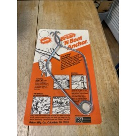 Baker Mfg Brush ‘N Boat Anchor Temporarily Anchor To Tree, Dock Fishing NEW NOS