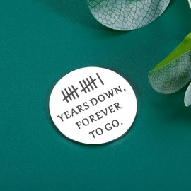 11th Anniversay Steel Gifts for Him Her 11 Years Wedding Anniversary Steel Gifts for Wife Husband Christmas Stocking Stuffers for Men Women White Elephant Gifts for Adults Double Sided