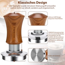 YMWVH Coffee Tamper, Espresso Tamper, V5 Coffee Tamper Made of Stainless Steel, for Perfect Espresso Barista Tool, Design Coffee Tamper Set, Tamper 53 mm, for Cafes and Coffee Lovers