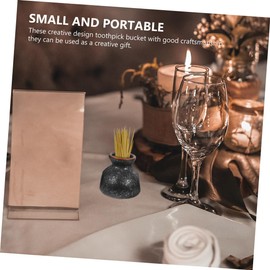 GLEAVI 2Pcs Creative Toothpick Holder Decorative Mini Flower Vase for Desktop for Home and Office Decor for Arranging Flowers and Special Occasions