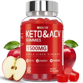 DDUYIE Brilhante Keto ACV Gummies - 1500mg Apple Cider Vinegar Gummies with Pomegranate Beetroot & Vitamin B12 B6 - for Men & Woman - GMO Free & Vegan - 60 Count