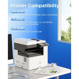 TN227 TN-227BK/C/M/Y High Yield Toner Cartridge Replacement Compatible for Brother TN 227 TN-223BK/C/M/Y Use with MFC-L3770CDW HL-L3270CDW MFC-L3710CDW HL-L3210CW HL-L3290CDW Printer(2BK/1C/1M/1Y )