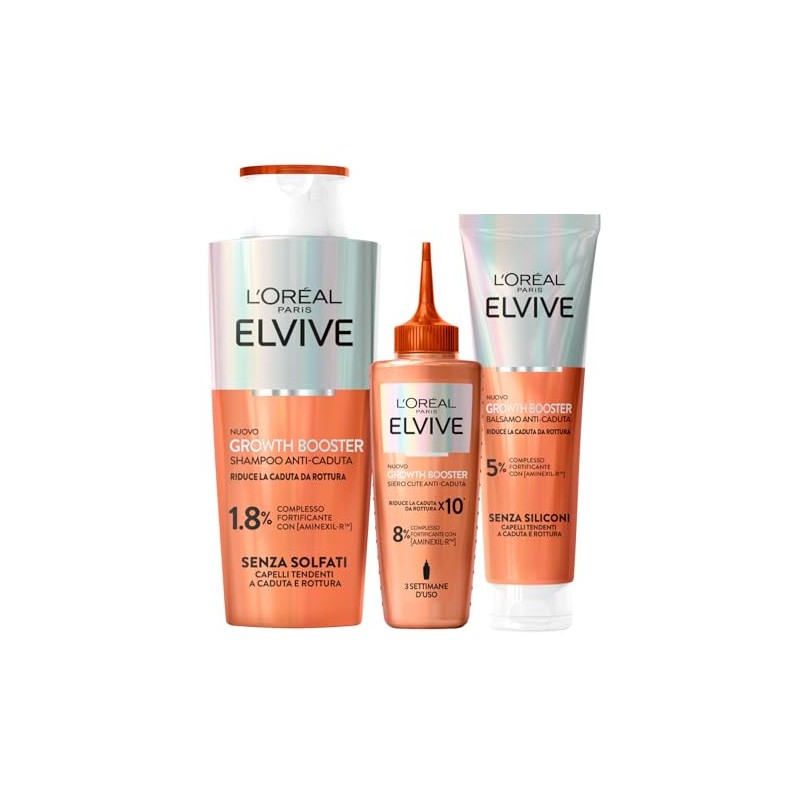 L'Oréal Paris Kit Elseve Hair Growth Booster Shampoo, Conditioner, Serum