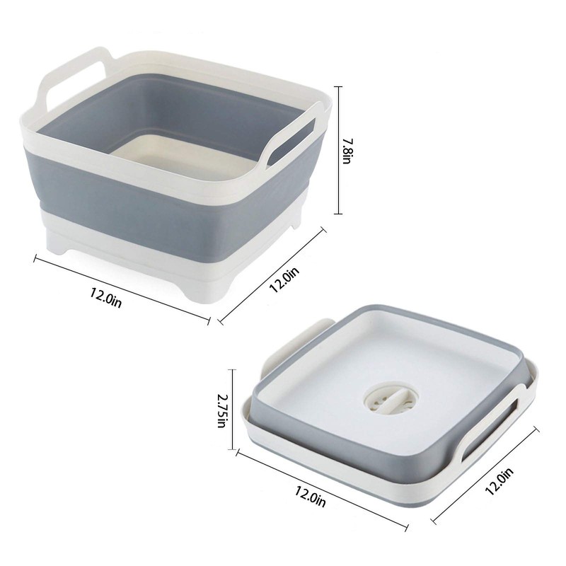 Collapsible Dish Pans for Washing Dishes 9L Portable Wash Dish