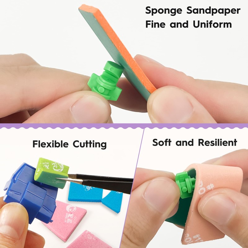 20 Pcs Sanding Sponge, Polishing Sanding Sticks Tools for Miniature