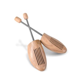 Cocciné Wooden Shoe Tree for Filling Shoes, Made of Natural Wood, Steel Spring, Moisture and Deformation Resistant, Eliminates Wrinkles in Leather, Wood (2 Pairs)