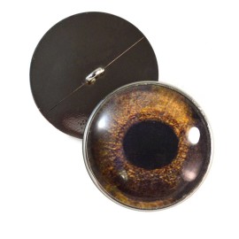 Handmade Pair Redtail Hawk Inspired Half Sphere Sew-On Glass Eyes Taxidermy - 10mm