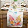 BOOMTOP Happy Easter Table Runner Easter Egg Gnome Easter Table