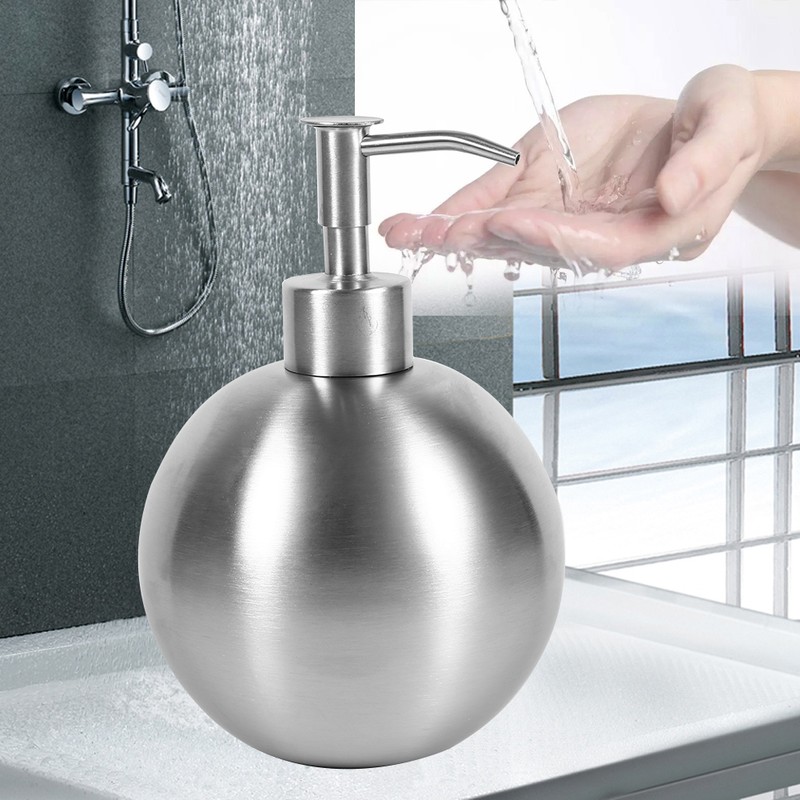1pc 304 Stainless Steel Ball Shaped Bathroom Shampoo Shower Liquid