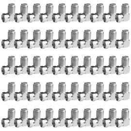 Fanbalunke Right Angle Coaxial Connector 50 Pcs RG6 F Type Female to Male Adapter F Type 90 Degree Coaxial Male to Female Cable Connector RG6 Adapter L Shape for Wall Mounted TV, Modem, Wall Plate
