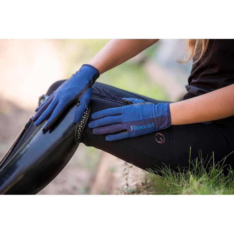 Roeckl Sports Mannheim Riding Gloves, Leisure Summer Gloves, Anthracite Mélange