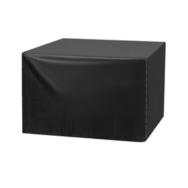 QWORK Universal Planer Dust Cover, Table Saw Cover, Miter Saw Cover, Protect Against Sawdust and Wood Chips, 28.3" x 24.4" x 19.6", Black, Fits Most Planer, Bench Drill Press