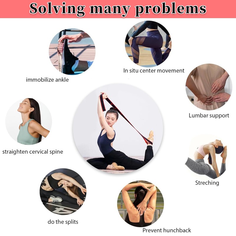 Stretch Strap,Stretch Band,Resistance Bands for Gymnastics Training,Yoga,latin Exercise Adults Kids