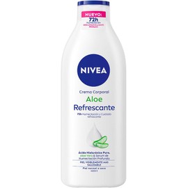 NIVEA Crema Corporal Humectante Aloe Vera Refrescante (400 ml) - 72 horas de Humectación y Suavidad Profunda con extracto de Aloe Vera - Ideal para Piel Normal y Seca