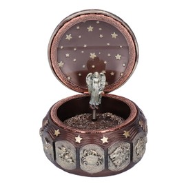 Music Box Fashion Creativity Rotating 12 Constellations Firends Birthday Holiday GiftsCoppery Aries Castle in the Sky