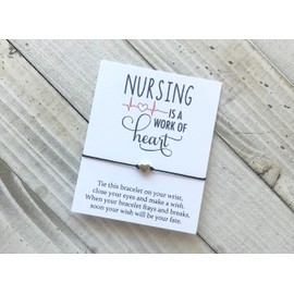 Nurse wish bracelet nursing is a work of heart bracelet cord wish bracelet