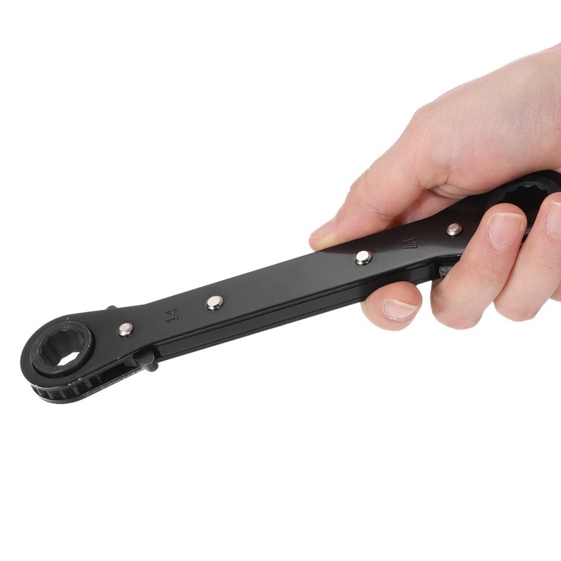 sourcing map Double Box End Reversible Ratcheting Wrench 14mm x