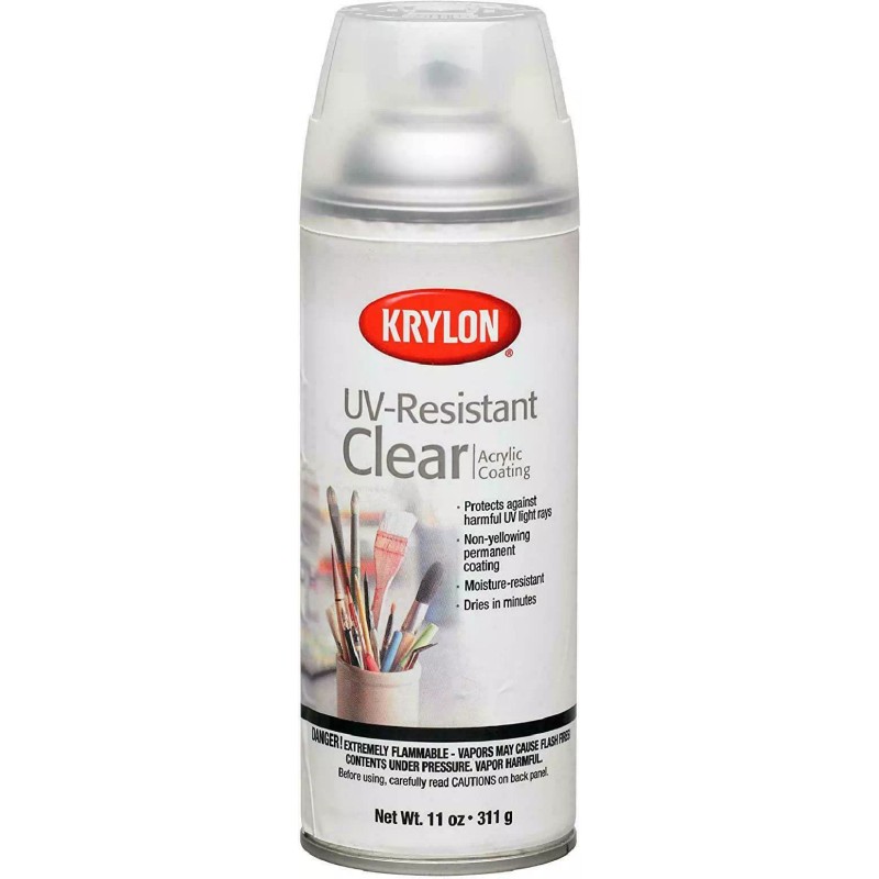 Krylon Uv-Resistant Acrylic Coating Aerosol Spray Clear Gloss New