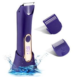 Recortador De Bikini Para Mujer Afeitadora Personal De Vello Púbico Húmedo/Seco Para Axilas Piernas Brazos Cuerpo Y Zona Íntima Luz Led Cuchilla De Cerámica Resistente Al Agua Ipx7 Re