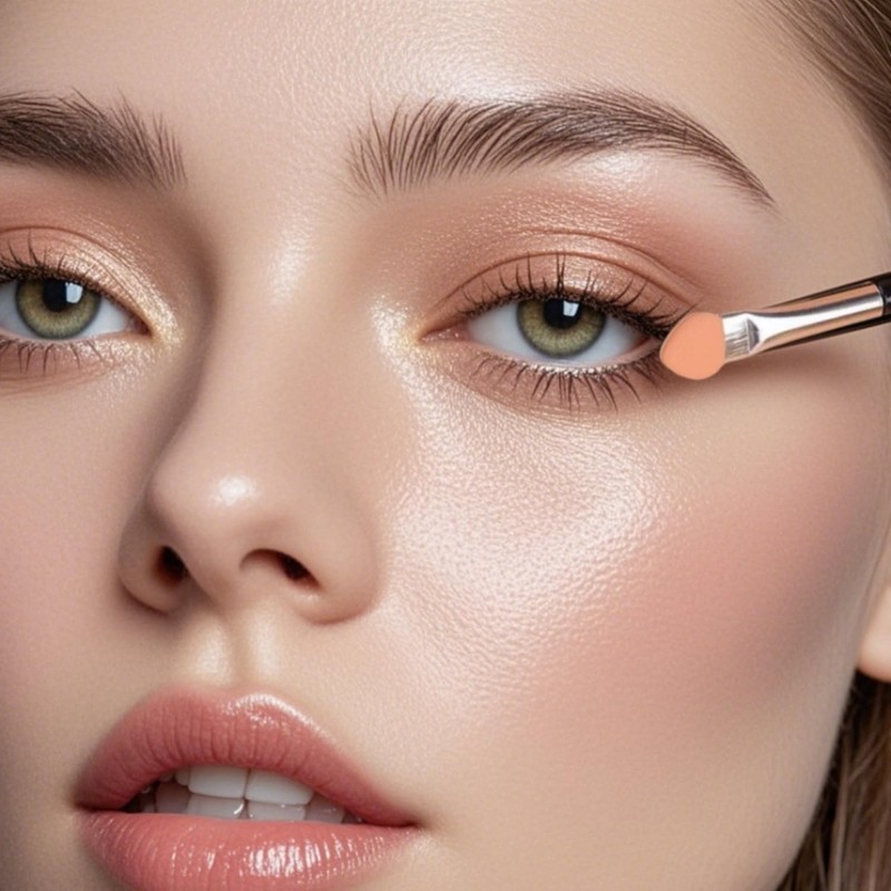 15 Pcs Long eyeshadow applicators Sponge eye shadow brush Set