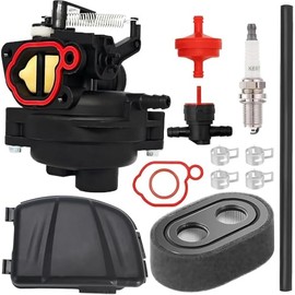 799584 Carburetor Kit with Spark Plug & Air Filter Assembly – Compatible with B&S Carb 594057, 592361, 594529 for Troy-Bilt TB110, TB200, 550EX, 625EX, 675EX, 725EX, 163cc Lawn Mower Engines