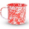Enamelware Starter Set, 16 piece, Red/White Splatter